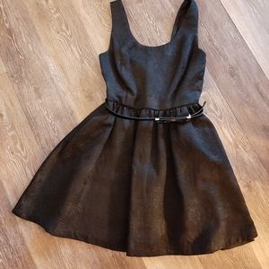 Princess Vera Wang Black Cocktail Dress with Belt